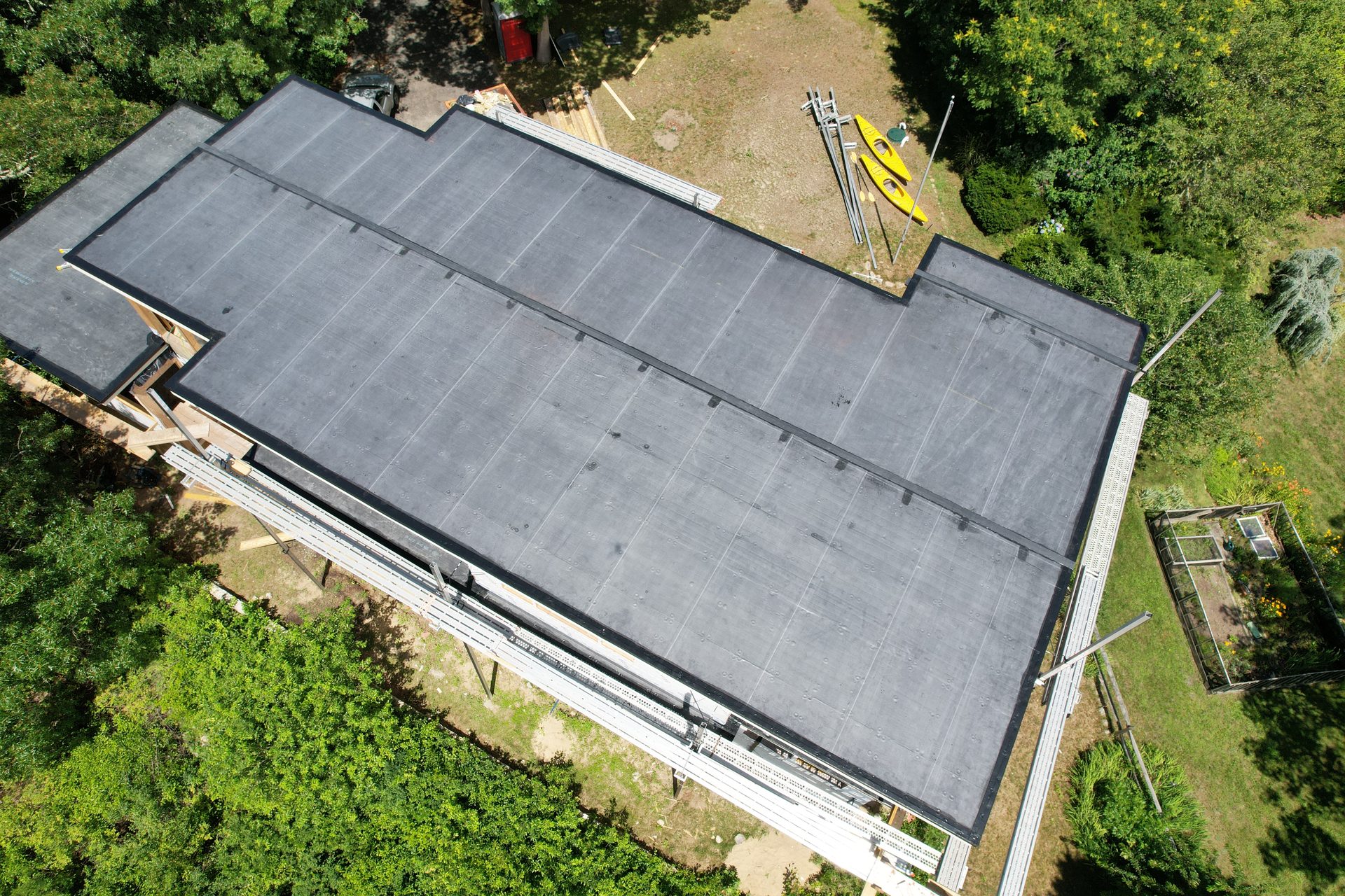 Large EPDM flat-roof commercial building — HyTech Roofing, Cape Cod