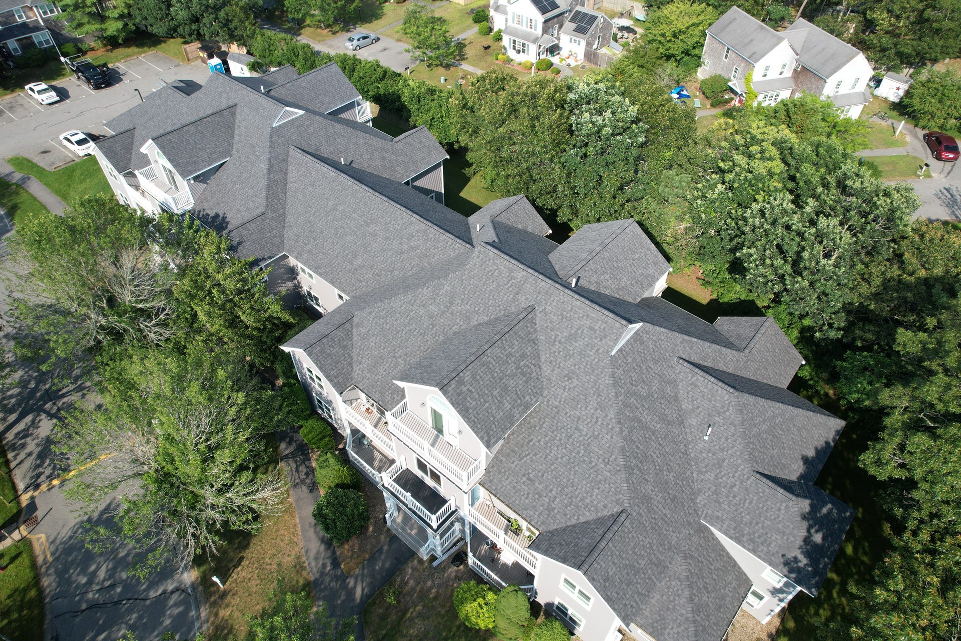 Multi-unit condominium reroof — HyTech Roofing, Cape Cod