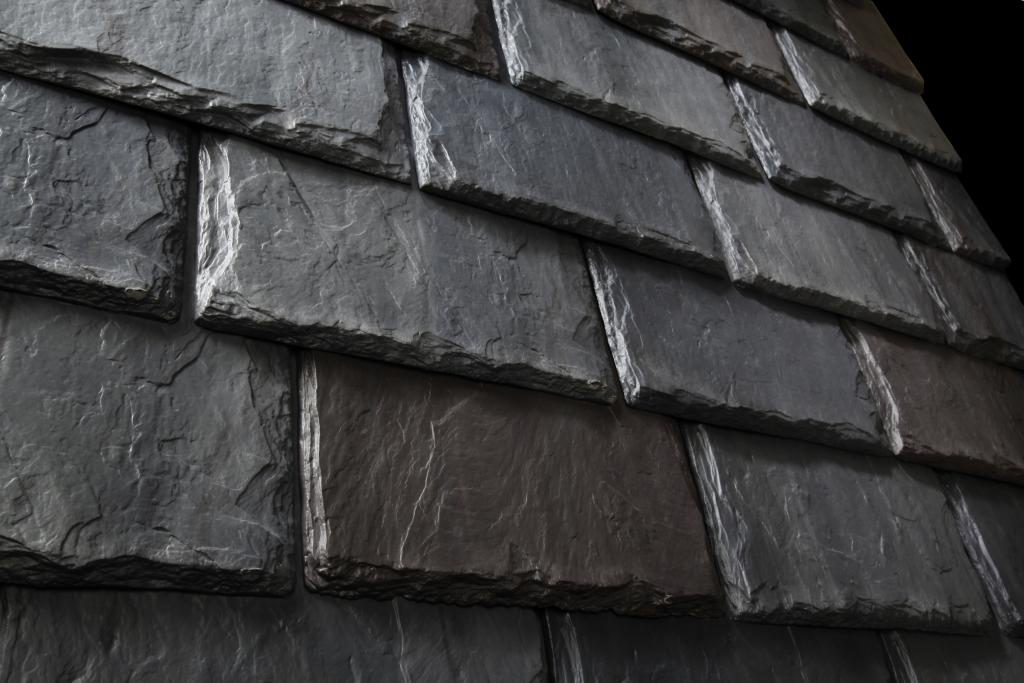 DaVinci synthetic slate shingles, close up