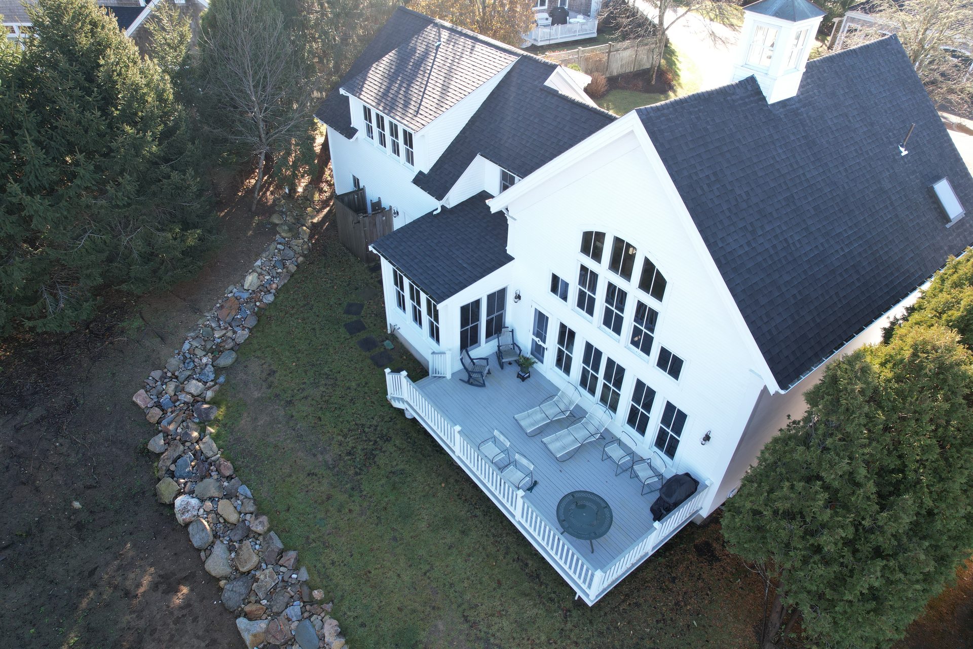 Custom railing detail, Cape Cod — HyTech Roofing, Cape Cod